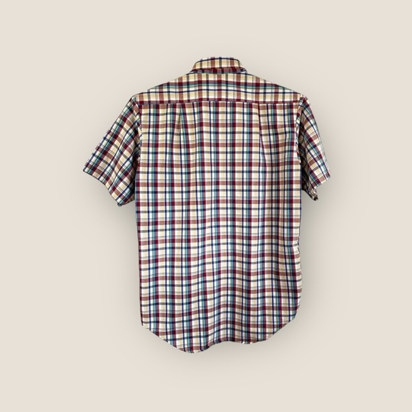 Vintage Big Mac Workwear Short Sleeve Double Pocket Button Up Red Plaid Mens M - Picture 2 of 7